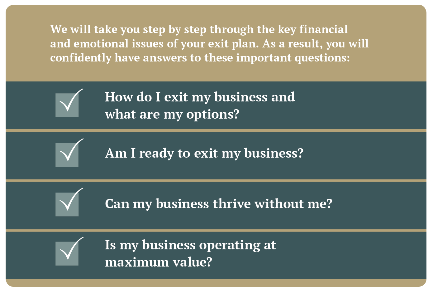 Exit planning? How do you know your business is ready for an exit?